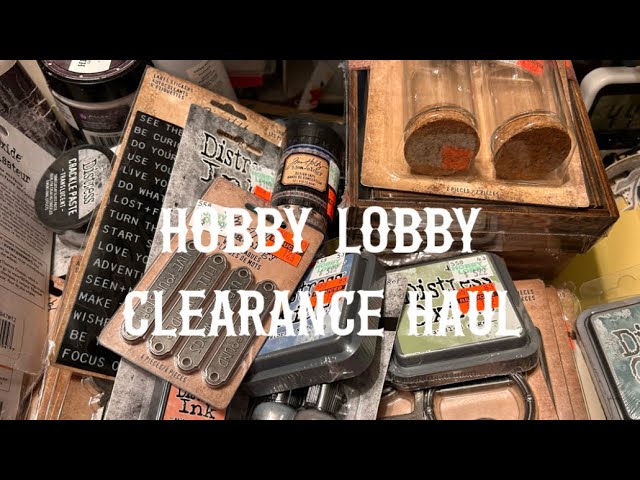 Hobby lobby clearance haul, junk journal supplies 