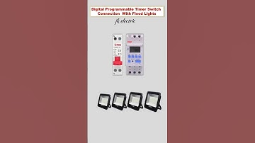 Digital Programmable timer switch connection with flood lights#short #shorts #ytshorts #electric