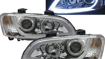 Commodore VE 2006-2013 HSV Projector Headlight LED DRL R8Look Chrome for Holden SS SV6 SV8 SSV Omega