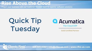 Acumatica Cloud ERP Tip 46: Sales Orders - How to Prepare Invoices