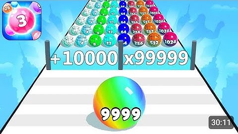 Ball Run 2048 - Gameplay Walkthrough Tutorial Levels (iOS, Android NinjaX YT is live! part - 129