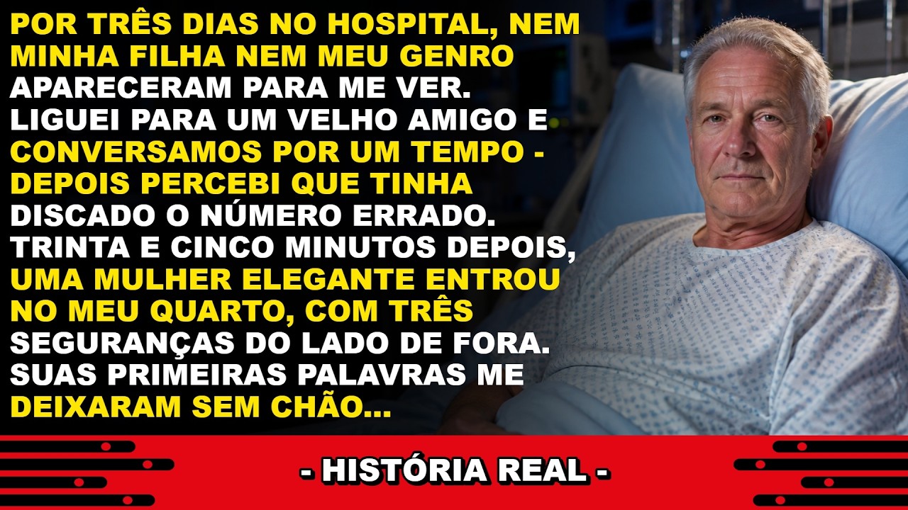 A cadeira de plástico azul ao lado da minha cama de hospital esteve vazia durante três dias. Ela sabia que eu estava ali. Ligou uma vez, quatro minutos e onze segundos, e disse que tentaria...