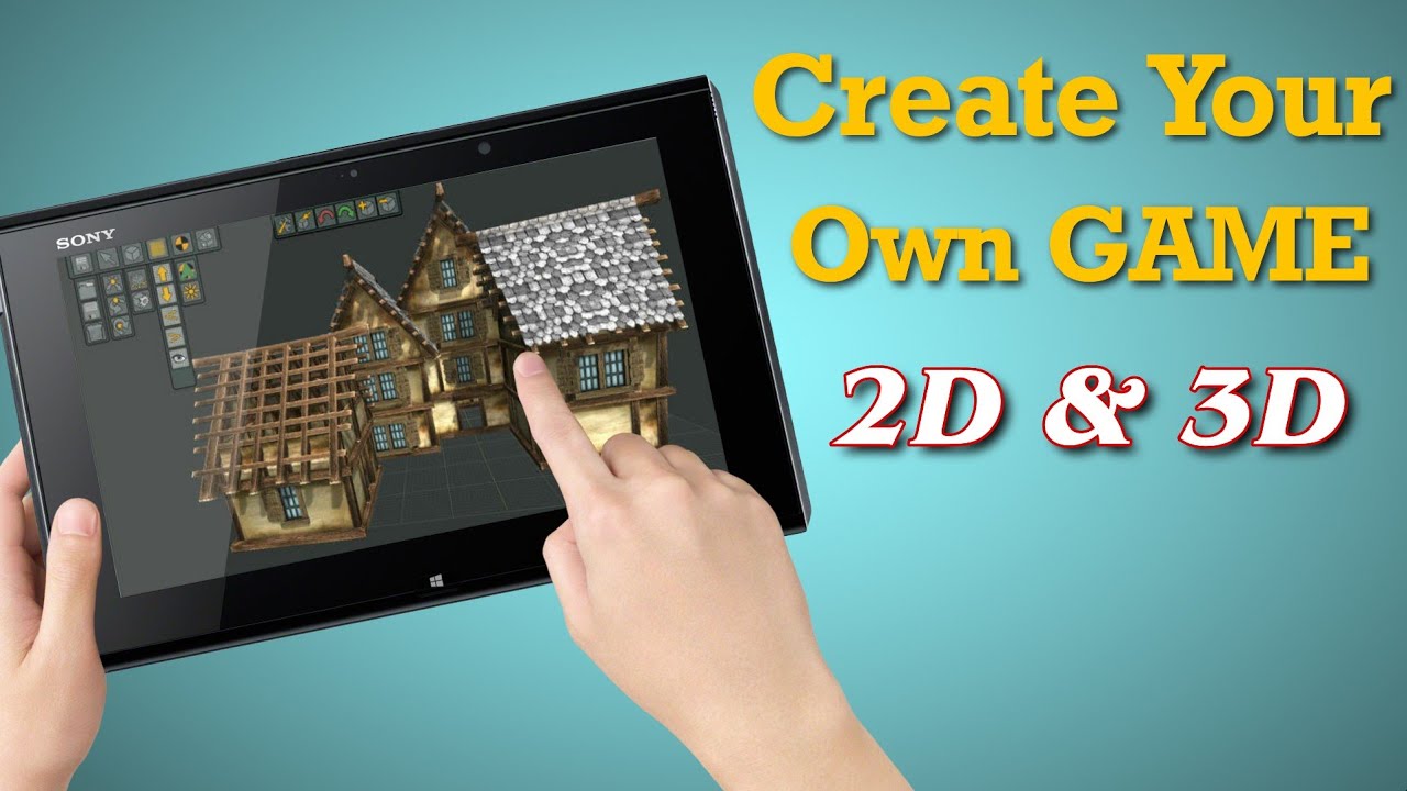 2D and 3D Game-Making App, Free and Easy to Use