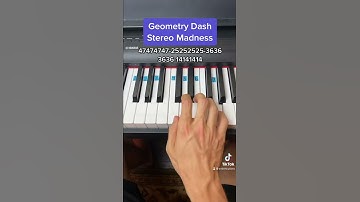 Geometry Dash - Stereo Madness easy piano tutorial!