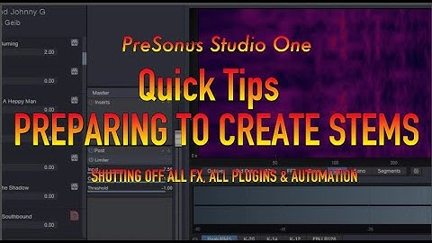 Preparing To Create Stems in Studio One - Home Studio Trainer Show