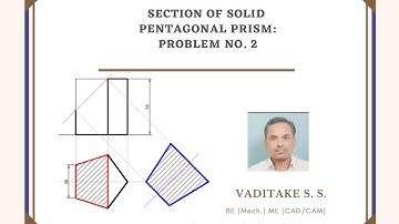 Section of Solids: Pentagonal Prism- Problem No 2