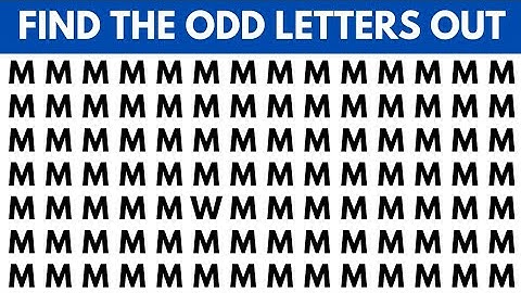 How Good Are Your Eyes #15 find the odd Letters | spot the difference Letters | find the Letters