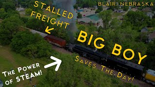 A Big Boy Day | Episode 3 - Big Boy Saves the Day! Stalled Mixed Freight Push in Blair, Nebraska!