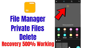 how to recover private files in mi phone / private file se delete huye photo wapas kaise laye redmi