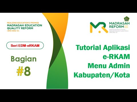 Tutorial Aplikasi e-RKAM Menu Admin Kabupaten/Kota