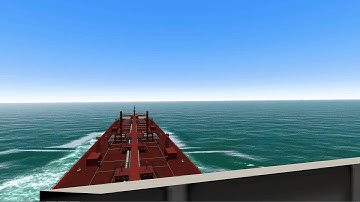 COLREGs - Rule 16 - Scenario: Action by give-way vessel - Crossing (360° turn port) - Bridge view