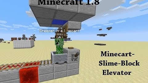 Minecraft 1.8 Minecart-Slime-Block-Elevator