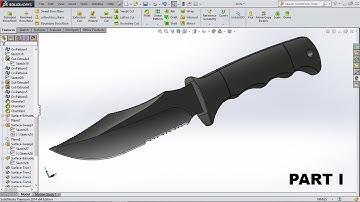 SolidWorks Beginner tutorial 7: Combat Knife - Part 1 (surface modeling)