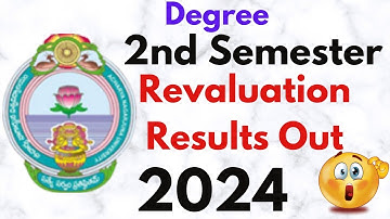 ANU Degree 2nd Semester Revaluation Results Out-2024 || Result Link Is In Description Check Fast ||