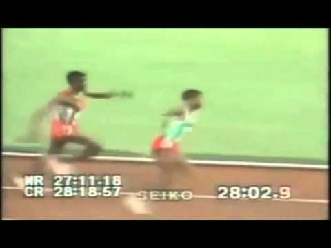 Track Runner Punches and another racer in the back of the head
