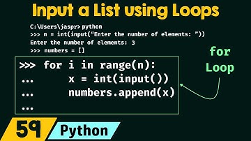 Input a List using Loops in Python