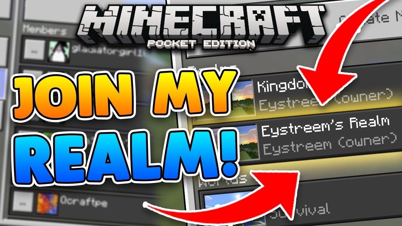 Join my realm MCPE(Hacker FREE) 2020!!!!! - YouTube