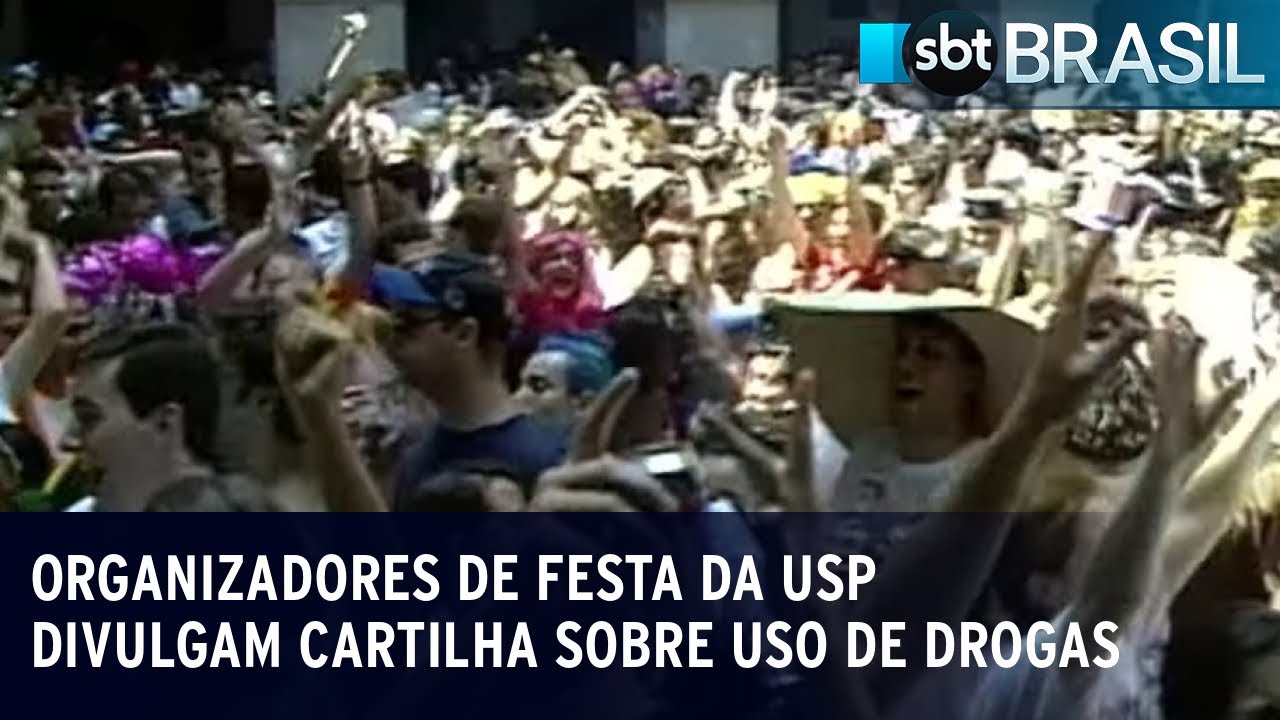 Organizadores de festa da USP divulgam cartilha sobre uso de drogas | SBT Brasil (20/10/22)
