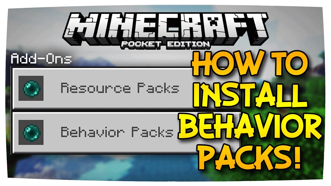 HOW TO INSTALL ADDONS BEHAVIOR PACKS!! Minecraft Pocket Edition 0.16.0