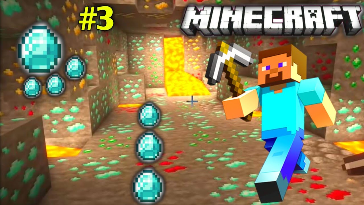 I START FARMING AND FOUND DIAMOND IN MINECRAFT GAMEPLAY #3 [ HINDI ...