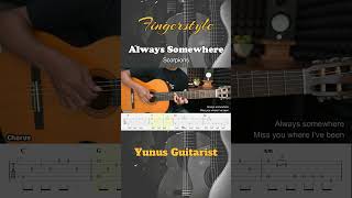 Always Somewhere - Scorpions - Fingerstyle Guitar Tutorial + TAB & Lyrics fingerstyle