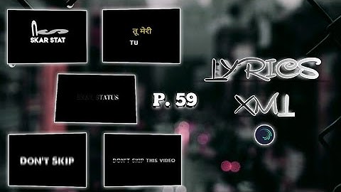 🥀 Top 5 Viral Black Screen Lyrics Tutorial | Trending Text Effect XMl File | Alight Motion XML File