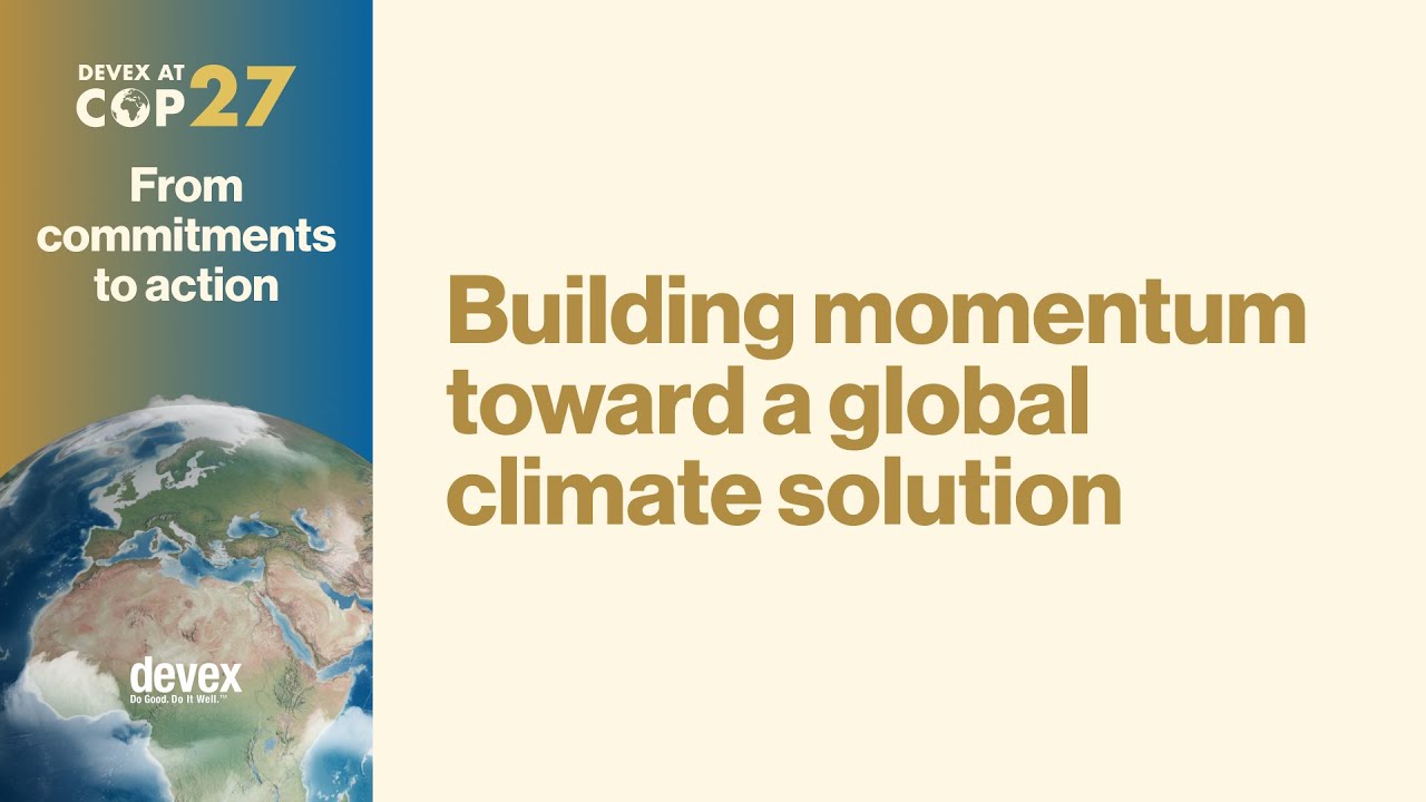 Building momentum toward a global climate solution