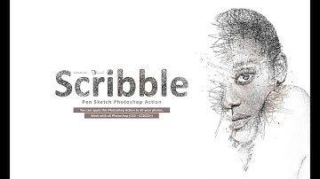 Scribble Pen Sketch | Photoshop Action (Video Guide)