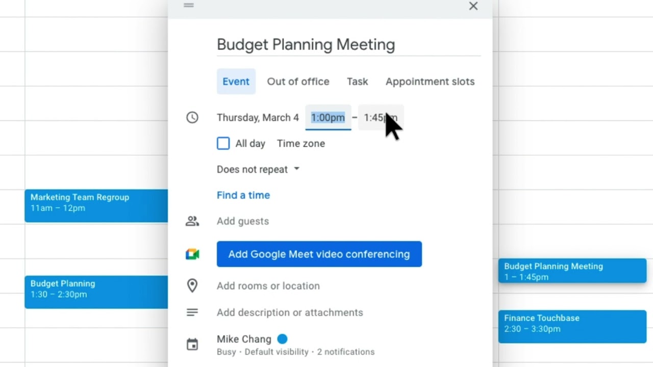 How to Create a recurring event in Google Calendar using Google