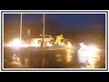 Close Call For Utility Worker As Power Line Catches Fire | Dash Cam | United States | 20190415