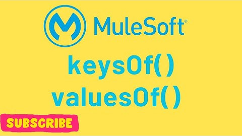 Understanding keysOf and valuesOf function in Dataweave