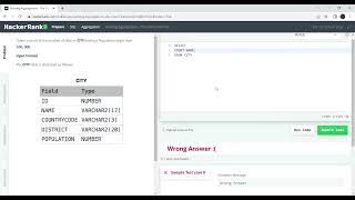 HackerRank SQL || Revising Aggregations - The Count Function || SQL Learning