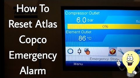 How To Reset Atlas Copco Air Compressor Emergency Alarm