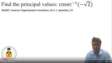 Class 12 NCERT Maths | Ch 2: Inverse Trigonometric Functions| Ex 2.1 Q10 Solution