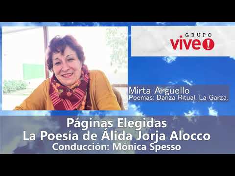 Mirta Argüello en Páginas Elegidas, poemas de Álida Alocco