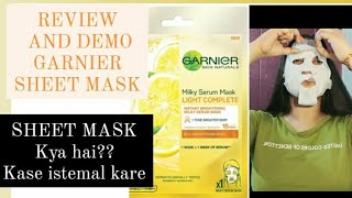 Garnier Sheet Mask| Review And Demo| How To Use Sheet Mask