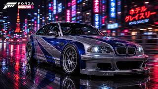 BMW M3 GTR Highway Pulls and Cruising in Midnight Tokyo | FH6 No Commentary