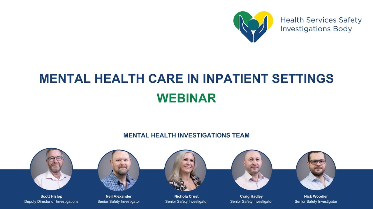 Webinar: Mental health care in inpatient settings - YouTube