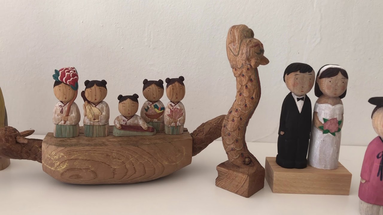 목각인형 wooden doll woodcarving, folk doll YouTube