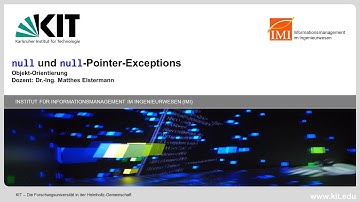 Anfängerkurs  Programmieren JAVA OO - 05  Null und NullPointerExceptions