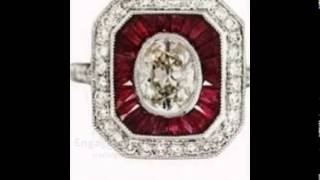 Ruby Engagement And Wedding Ring 1994