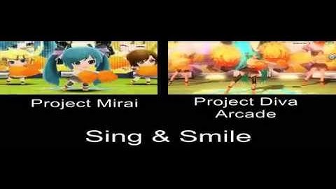 Project Mirai Sing & Smile PV Comparison 3DS Arcade