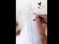 Fashion figure quick sketchfashion sketch tutorial by zeynep deniz