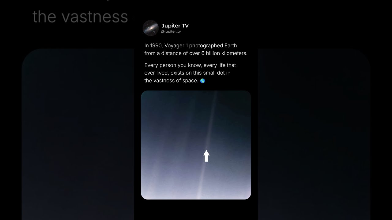 This Tiny Dot Is Earth Shorts Space