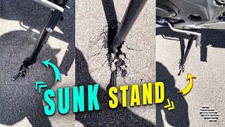 Bike Kick Stand Sunk in the Ground