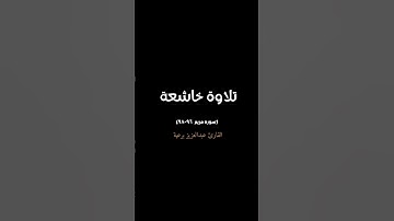 تلاوة خاشعة | بصوت القارئ عبدالعزيز برعية | سورة المريم ٩٦-٩٨