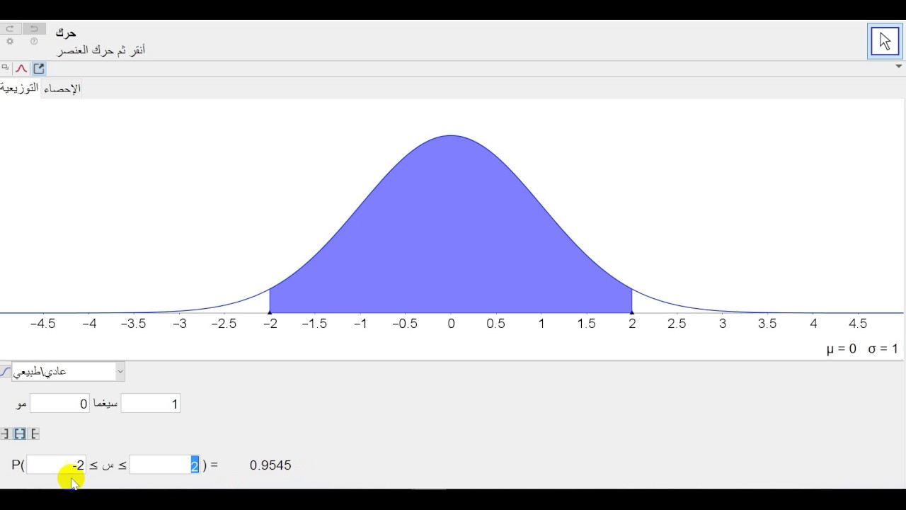درس التوزيع الطبيعي باستخدام برنامج الجيوجبرا Youtube