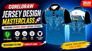 CorelDRAW Jersey Design Masterclass 🚀 | Trending Sports Jersey Design Tutorial