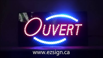 Enseigne Lumineuse LED Ouvert  - LED Ouvert Sign Montréal Québec