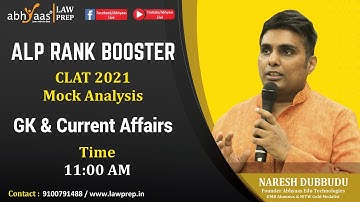CLAT Mock 66 - Current Affairs including GK Analysis || Abhyaas LawPrep